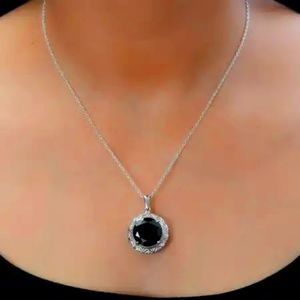 Thia Black Spinel Gemstone Pendant